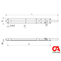 Rígeľ ø 20mm, L: 710mm Rígeľ ø 20mm, L: 710mm